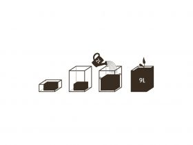 Ugro pot Rhiza 9L - coconut tile