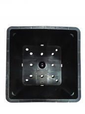 Square Black Pot 25L - 370x370x270mm