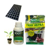 Set for seedlings - ROOT!T coco blocks 60 + tray 60 + ROOT!T First Feed